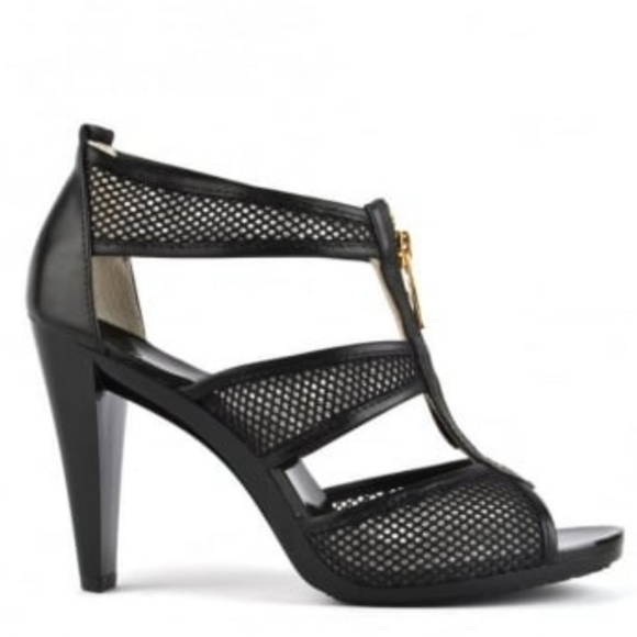 MICHAEL Micheal Kors Berkley T-Strap Mesh Heel Sandal Size 7 - Picture 1 of 10